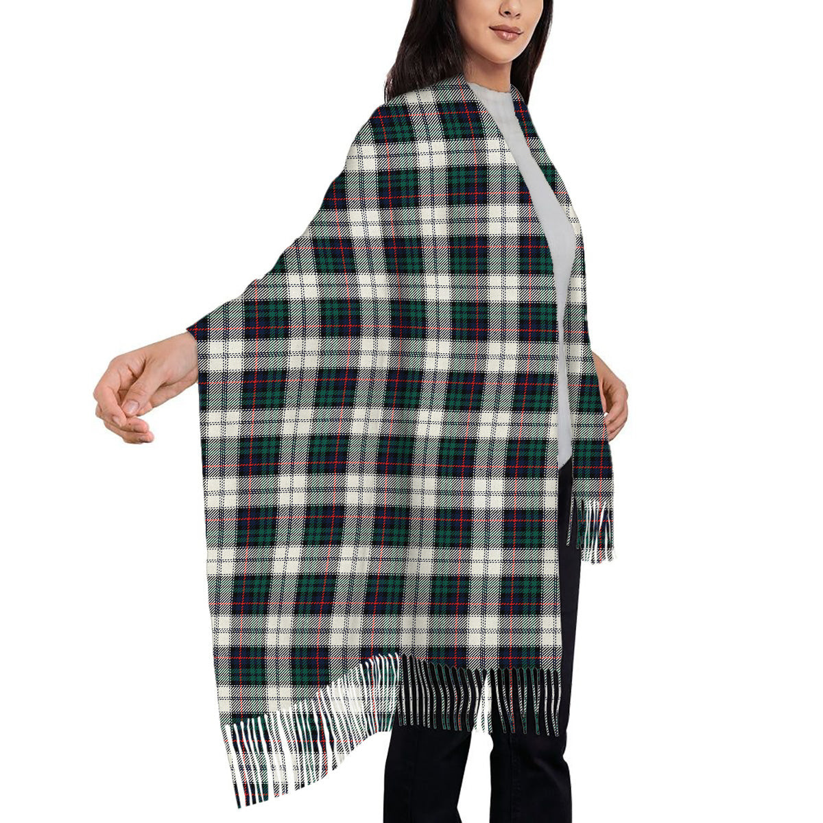 ScotsTee Shop Scottish Campbell of Cawdor Dress Modern Solf Tartan Plaid Tassel Winter Scarf