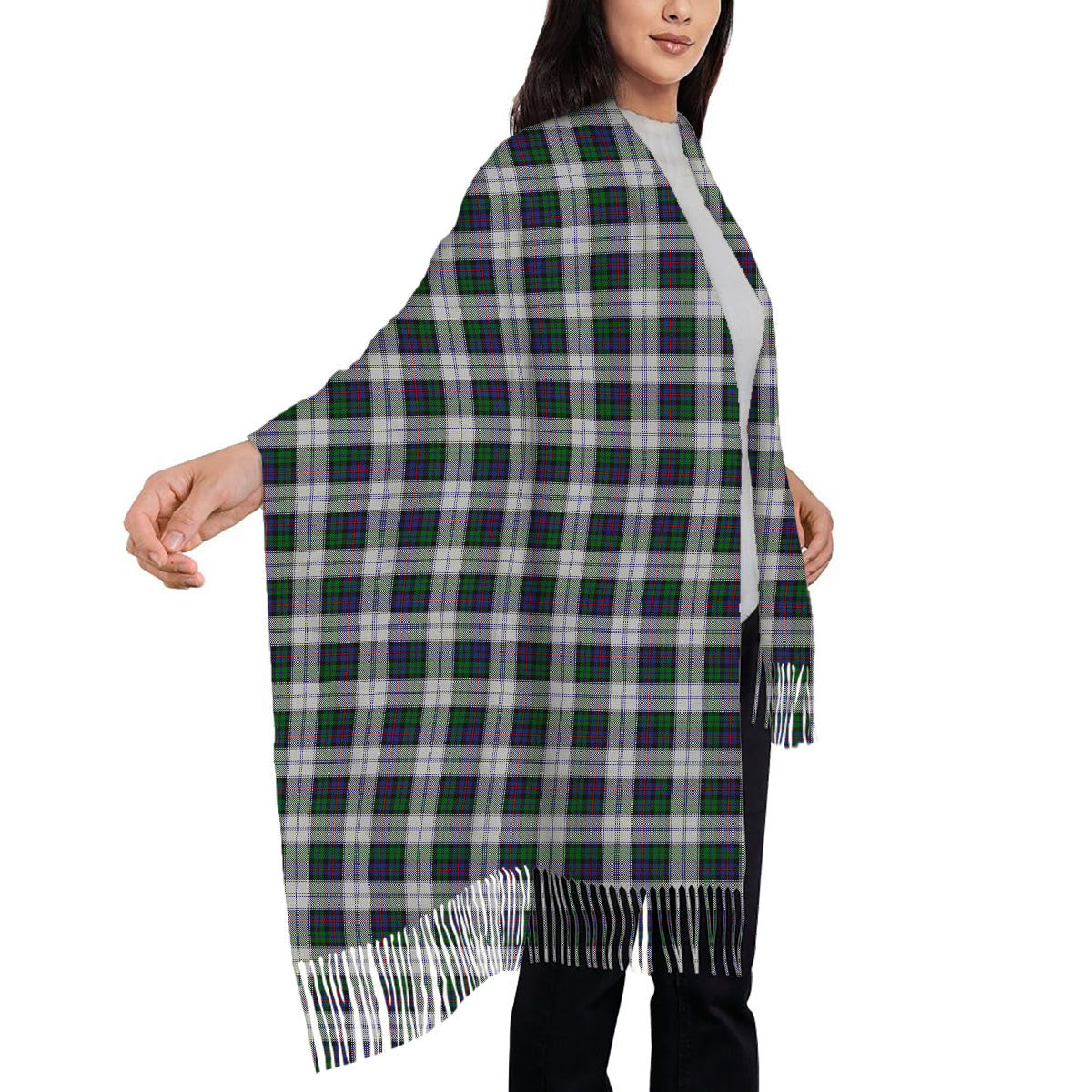 ScotsTee Shop Scottish Campbell of Cawdor Dress Solf Tartan Plaid Tassel Winter Scarf
