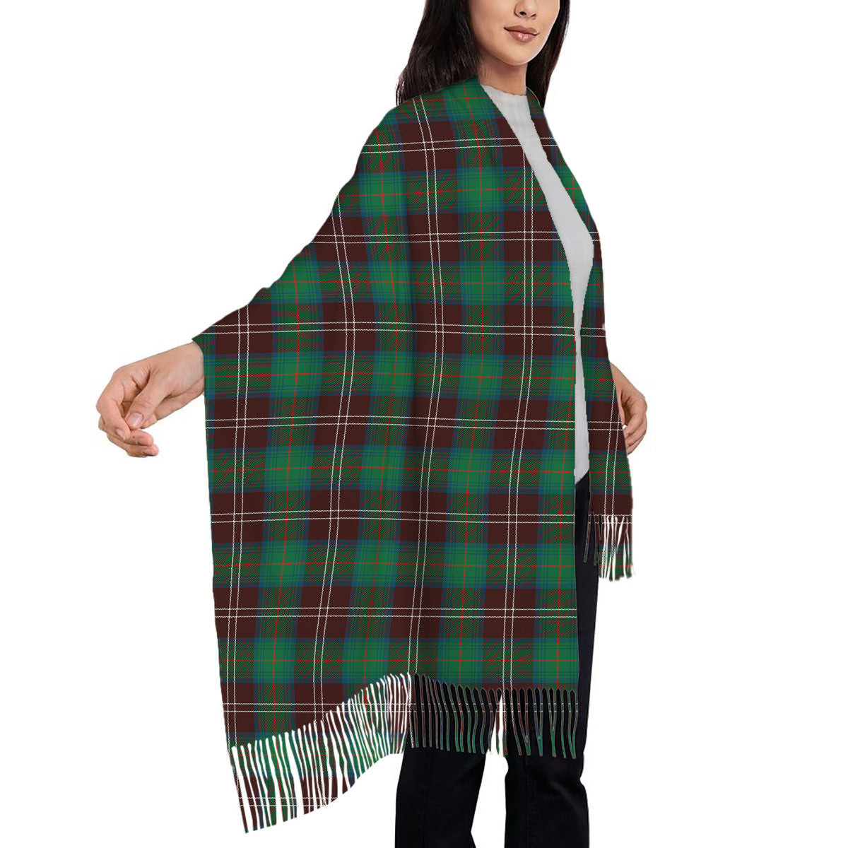 ScotsTee Shop Scottish Chisholm Hunting Ancient Solf Tartan Plaid Tassel Winter Scarf