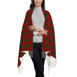 ScotsTee Shop Scottish Cumming 1842 Solf Tartan Plaid Tassel Winter Scarf