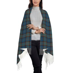 ScotsTee Shop Scottish Cochrane Hunting Modern Solf Tartan Plaid Tassel Winter Scarf