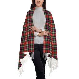 ScotsTee Shop Scottish Christie Modern Solf Tartan Plaid Tassel Winter Scarf