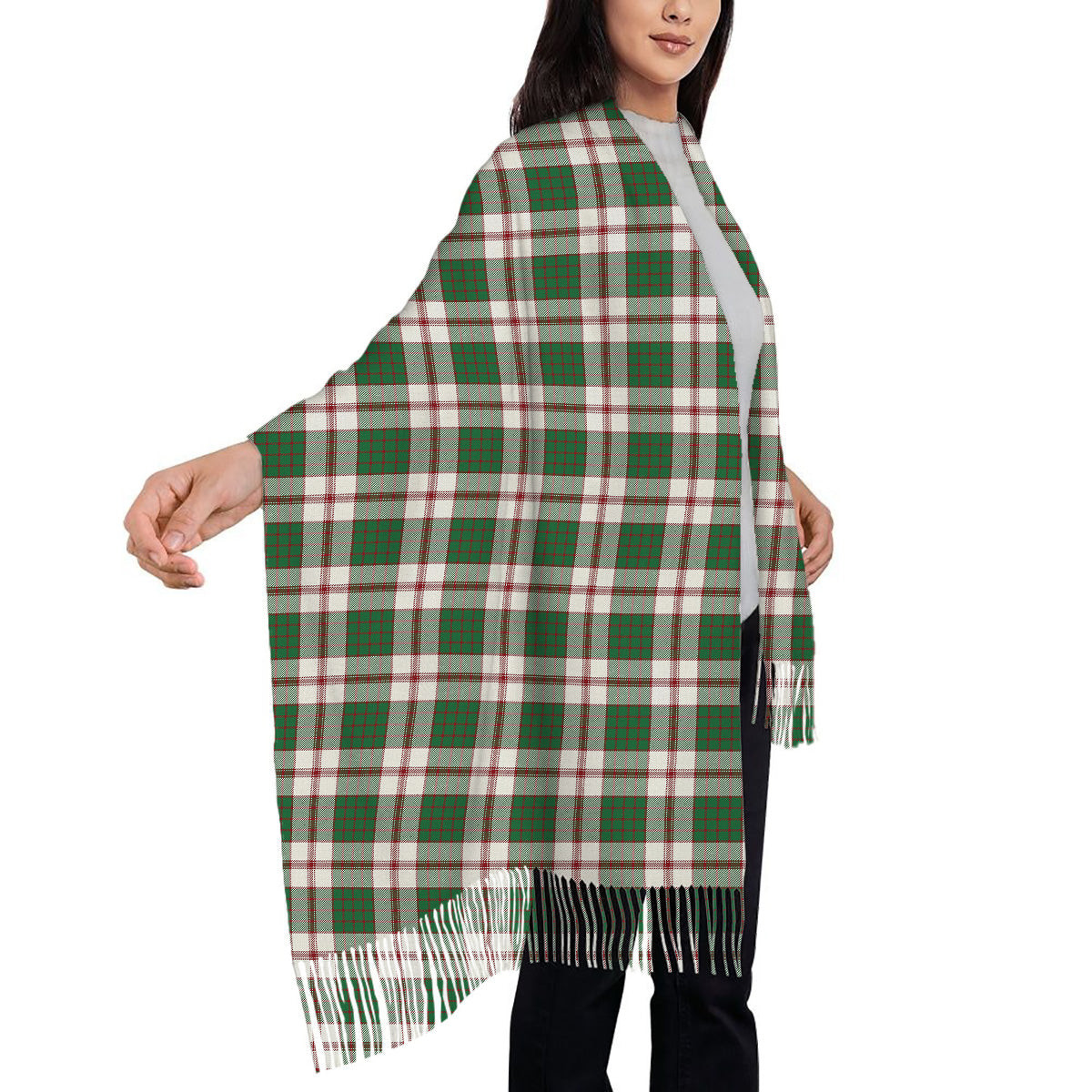 ScotsTee Shop Scottish Crawford Arisaid Dance Ancient Solf Tartan Plaid Tassel Winter Scarf
