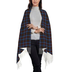 ScotsTee Shop Scottish Cockburn Brown Modern Solf Tartan Plaid Tassel Winter Scarf