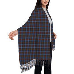 ScotsTee Shop Scottish Cockburn Brown Modern Solf Tartan Plaid Tassel Winter Scarf