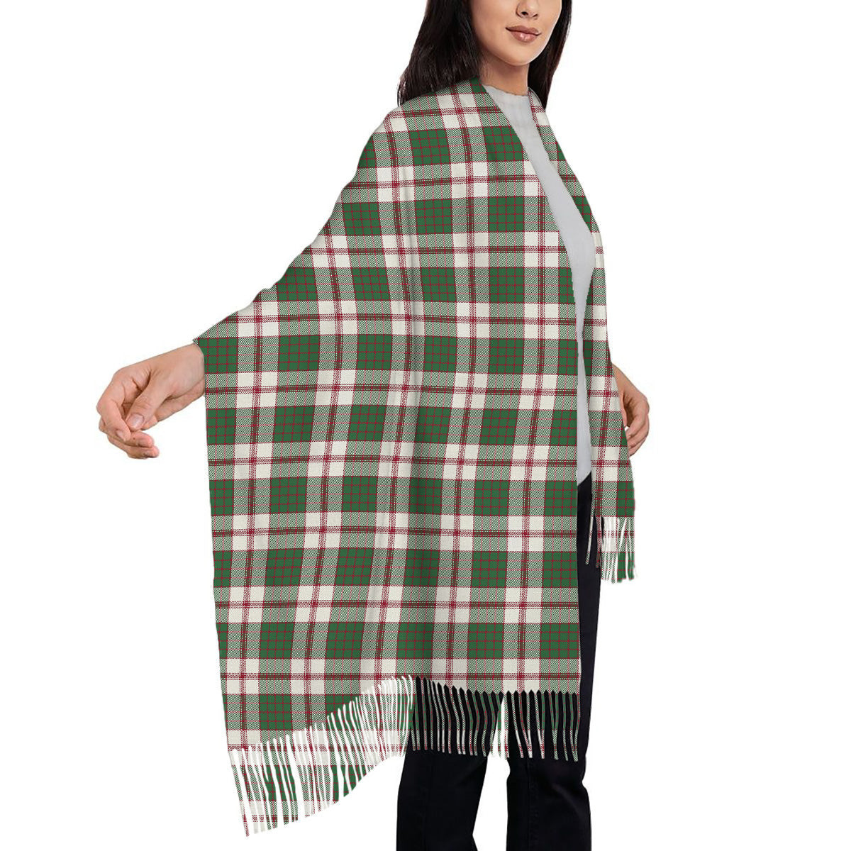 ScotsTee Shop Scottish Crawford Arisaid Dance Modern Solf Tartan Plaid Tassel Winter Scarf