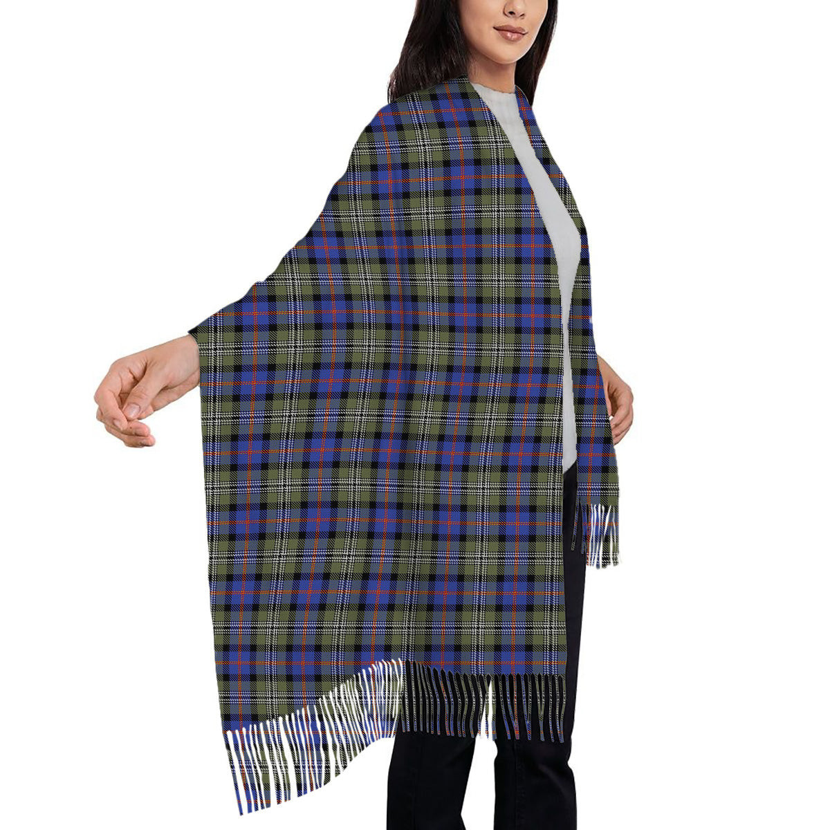 ScotsTee Shop Scottish Clan Logan Society International Solf Tartan Plaid Tassel Winter Scarf