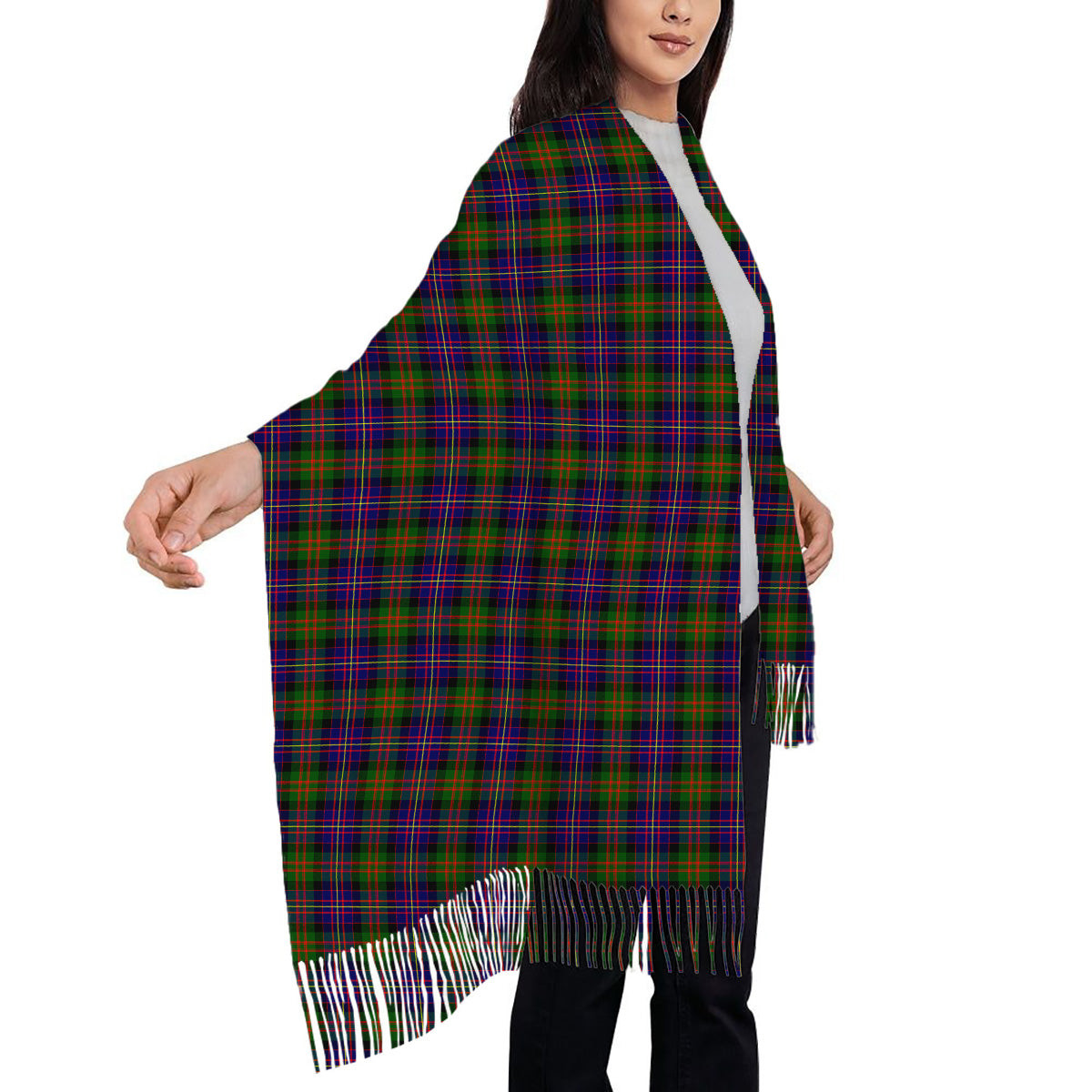 ScotsTee Shop Scottish Cameron of Erracht Modern Solf Tartan Plaid Tassel Winter Scarf