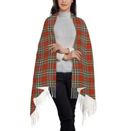 ScotsTee Shop Scottish Chattan Chief Ancient Solf Tartan Plaid Tassel Winter Scarf