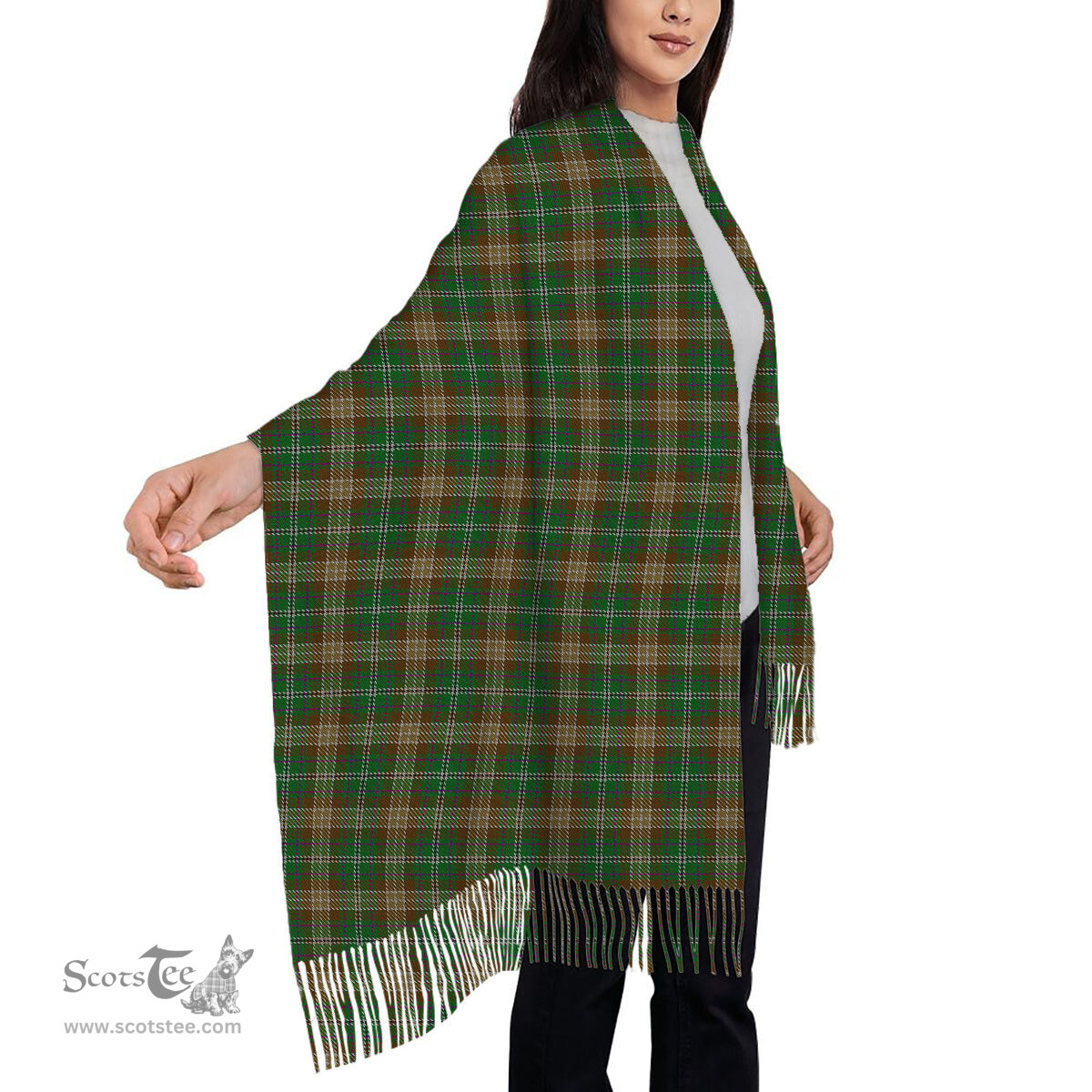 ScotsTee Shop Scottish Corcoran of Sherbrooke Solf Tartan Plaid Tassel Winter Scarf