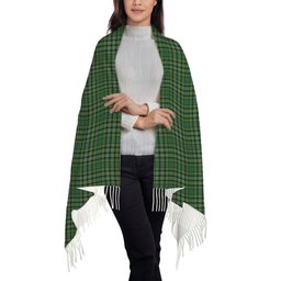 ScotsTee Shop Scottish Currie of Balilone Solf Tartan Plaid Tassel Winter Scarf