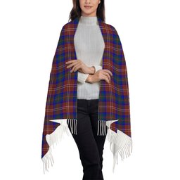 ScotsTee Shop Scottish Chisholm Hunting Modern Solf Tartan Plaid Tassel Winter Scarf