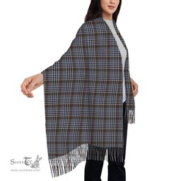 ScotsTee Shop Scottish Carnegie Check Modern Solf Tartan Plaid Tassel Winter Scarf