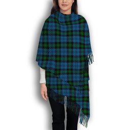 ScotsTee Shop Scottish Campbell of Glenlyon Solf Tartan Plaid Tassel Winter Scarf