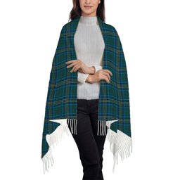 ScotsTee Shop Scottish Burns of California Modern Solf Tartan Plaid Tassel Winter Scarf