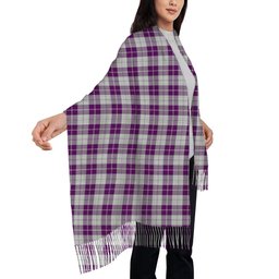 ScotsTee Shop Scottish Dunlop Dress Solf Tartan Plaid Tassel Winter Scarf