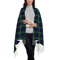 ScotsTee Shop Scottish Donald of the Isles Hunting Modern Solf Tartan Plaid Tassel Winter Scarf