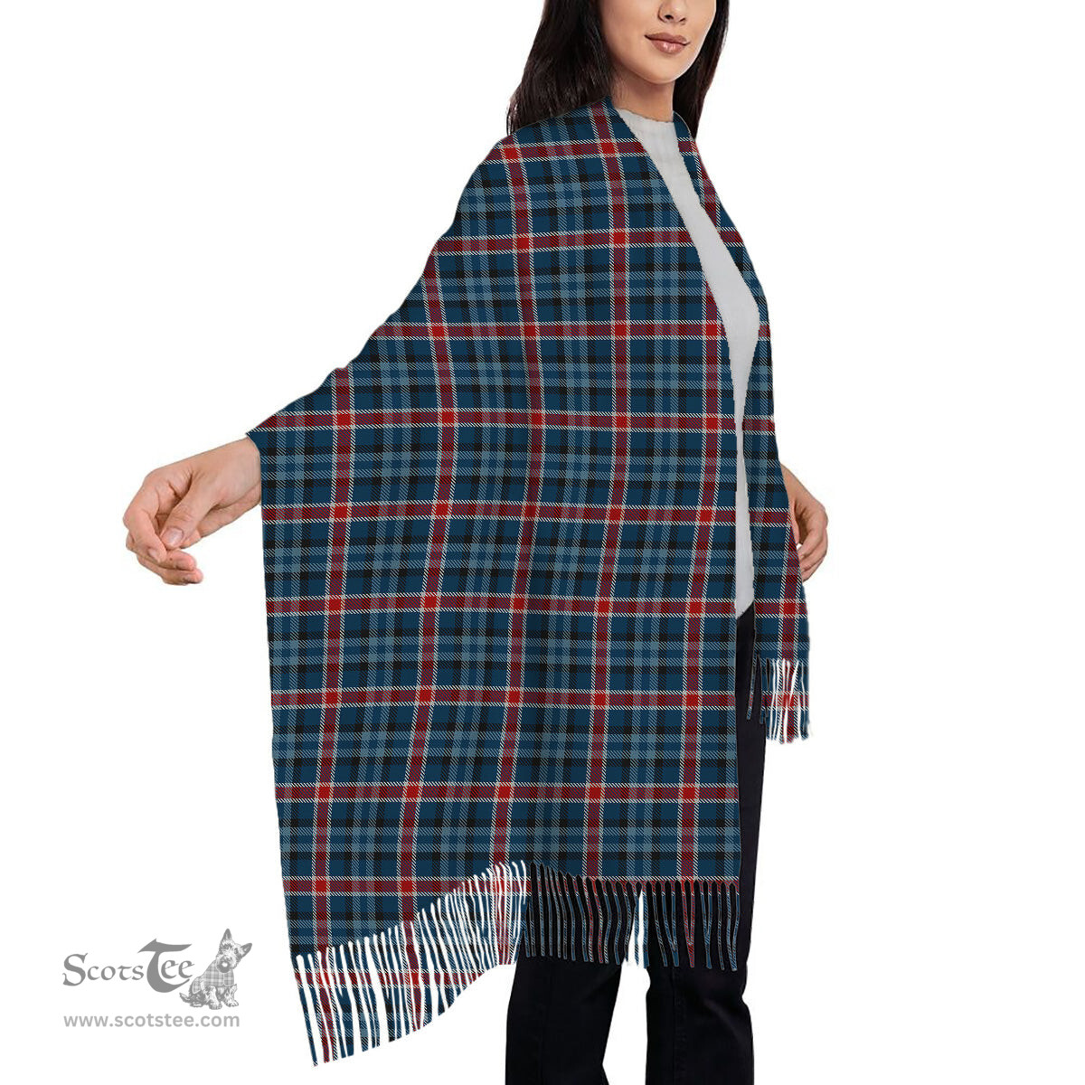 ScotsTee Shop Scottish Gandy of Myrton Solf Tartan Plaid Tassel Winter Scarf