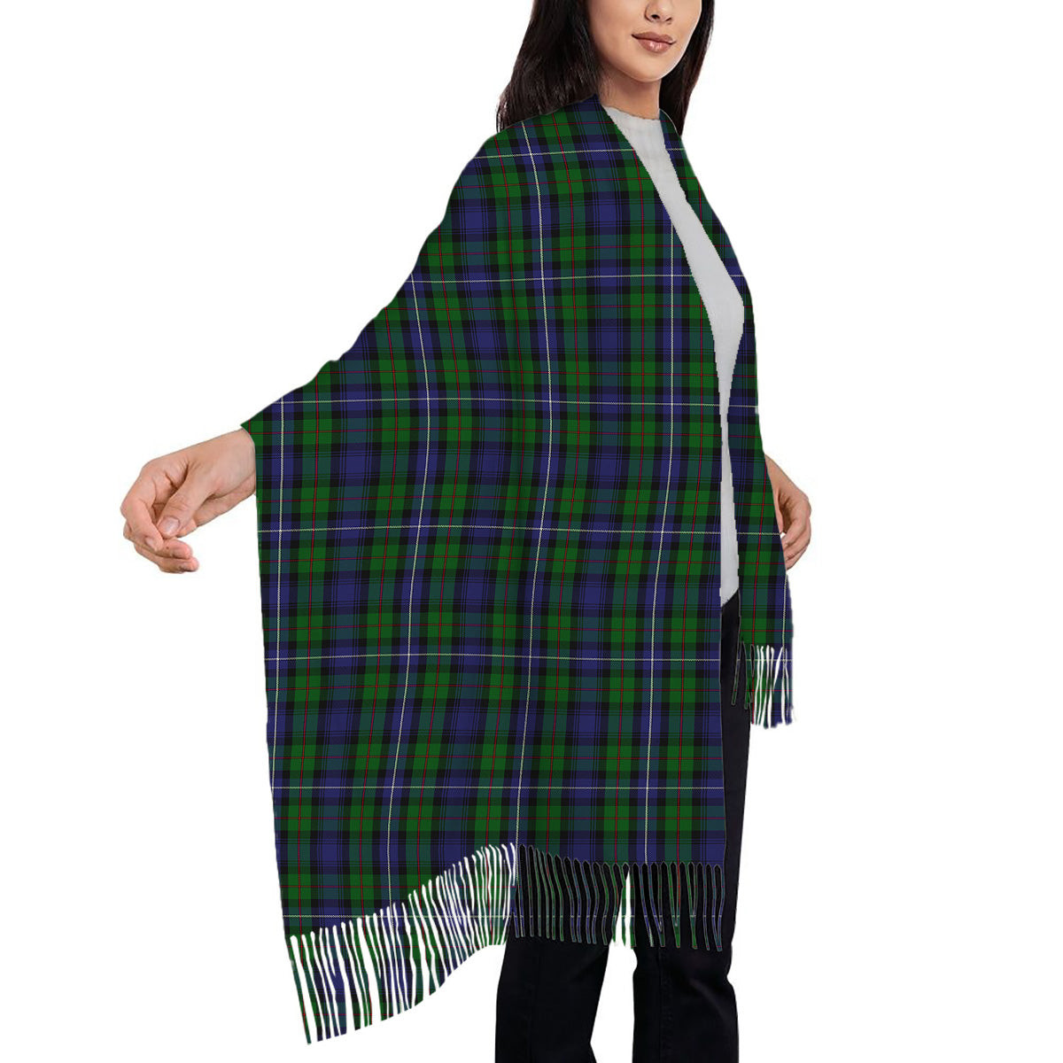 ScotsTee Shop Scottish Donnachaidh Robertson Solf Tartan Plaid Tassel Winter Scarf