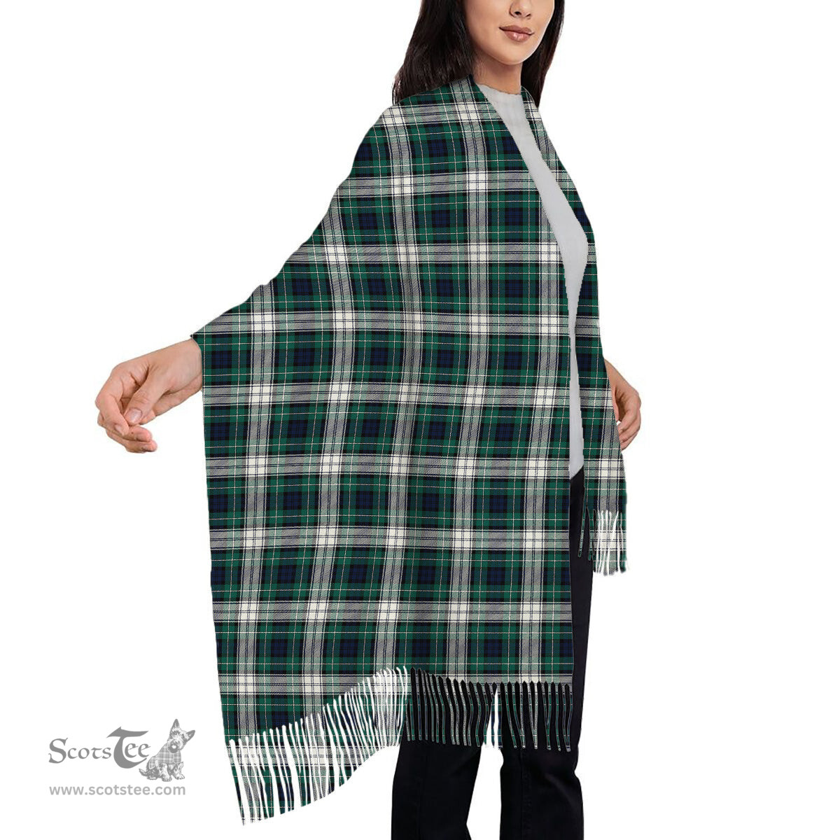 ScotsTee Shop Scottish Forbes Dress Modern Solf Tartan Plaid Tassel Winter Scarf