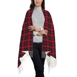 ScotsTee Shop Scottish Galbraith Maroon Modern Solf Tartan Plaid Tassel Winter Scarf