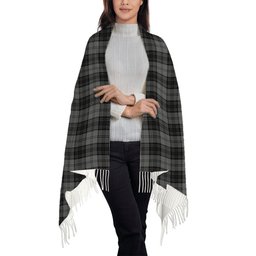 ScotsTee Shop Scottish Douglas Grey Vestiarium Scoticum Solf Tartan Plaid Tassel Winter Scarf