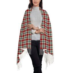 ScotsTee Shop Scottish Dundee Dress Solf Tartan Plaid Tassel Winter Scarf