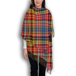 ScotsTee Shop Scottish Drummond of Strathallan Modern Solf Tartan Plaid Tassel Winter Scarf