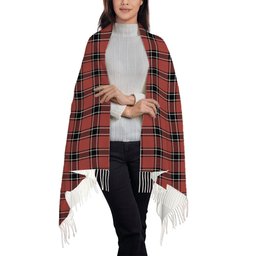 ScotsTee Shop Scottish Dunbar District Ancient Solf Tartan Plaid Tassel Winter Scarf