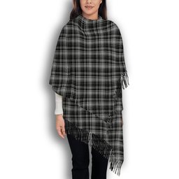 ScotsTee Shop Scottish Drummond Grey Clans Originaux Solf Tartan Plaid Tassel Winter Scarf