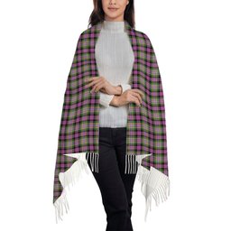 ScotsTee Shop Scottish Dundee Pink Variation Ancient Clan Solf Tartan Plaid Tassel Winter Scarf