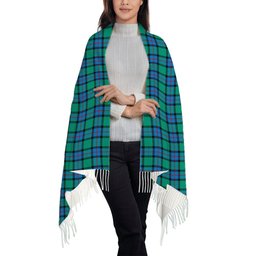 ScotsTee Shop Scottish Flower Of Scotland SC Solf Tartan Plaid Tassel Winter Scarf