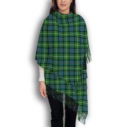 ScotsTee Shop Scottish Davidson of Tulloch Ancient Solf Tartan Plaid Tassel Winter Scarf
