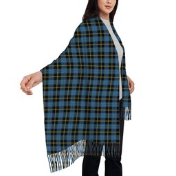 ScotsTee Shop Scottish Ewbank Modern Clan Solf Tartan Plaid Tassel Winter Scarf