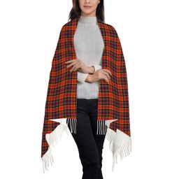 ScotsTee Shop Scottish Dalrymple of Castleton Modern Solf Tartan Plaid Tassel Winter Scarf