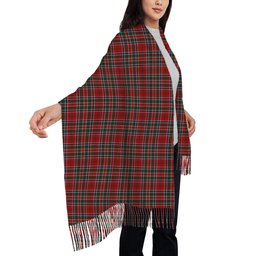 ScotsTee Shop Scottish Donald of Lochmaddy Solf Tartan Plaid Tassel Winter Scarf