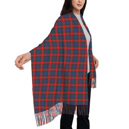 ScotsTee Shop Scottish Fraser of Lovat Modern Solf Tartan Plaid Tassel Winter Scarf