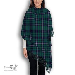 ScotsTee Shop Scottish Douglas Green Modern Solf Tartan Plaid Tassel Winter Scarf