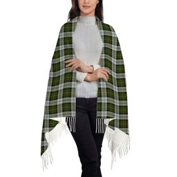 ScotsTee Shop Scottish Gillies Dress Green Solf Tartan Plaid Tassel Winter Scarf