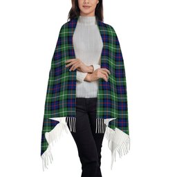ScotsTee Shop Scottish Davidson of Tulloch Modern Solf Tartan Plaid Tassel Winter Scarf