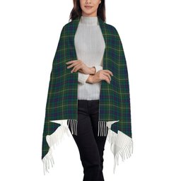ScotsTee Shop Scottish Fraser Gathering Hunting Modern Solf Tartan Plaid Tassel Winter Scarf