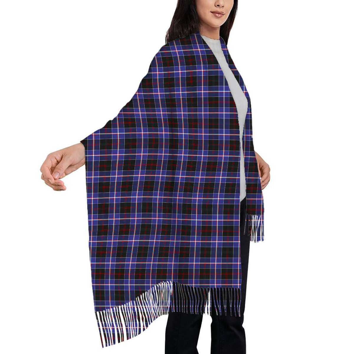 ScotsTee Shop Scottish Dunlop Modern Solf Tartan Plaid Tassel Winter Scarf