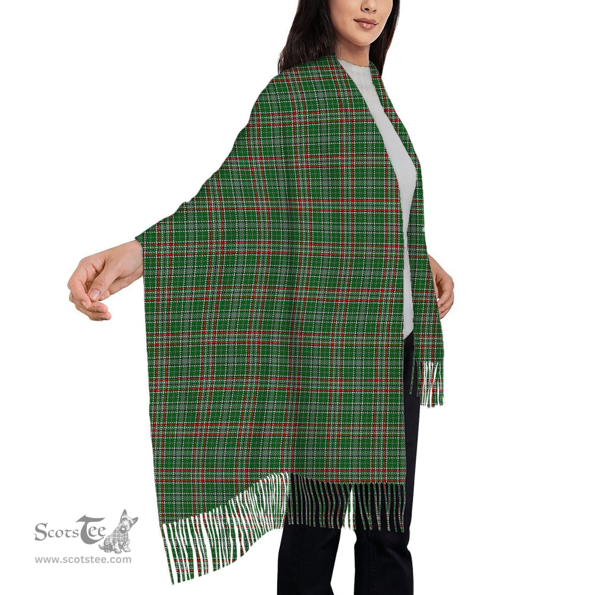 ScotsTee Shop Scottish Gayre Dress Solf Tartan Plaid Tassel Winter Scarf