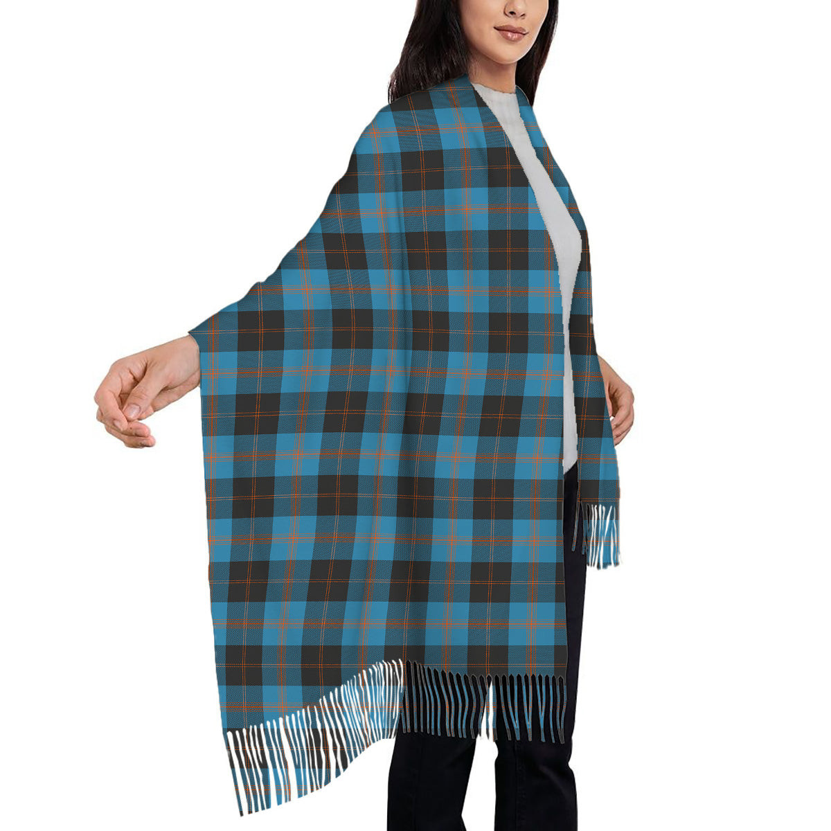 ScotsTee Shop Scottish Garden Solf Tartan Plaid Tassel Winter Scarf