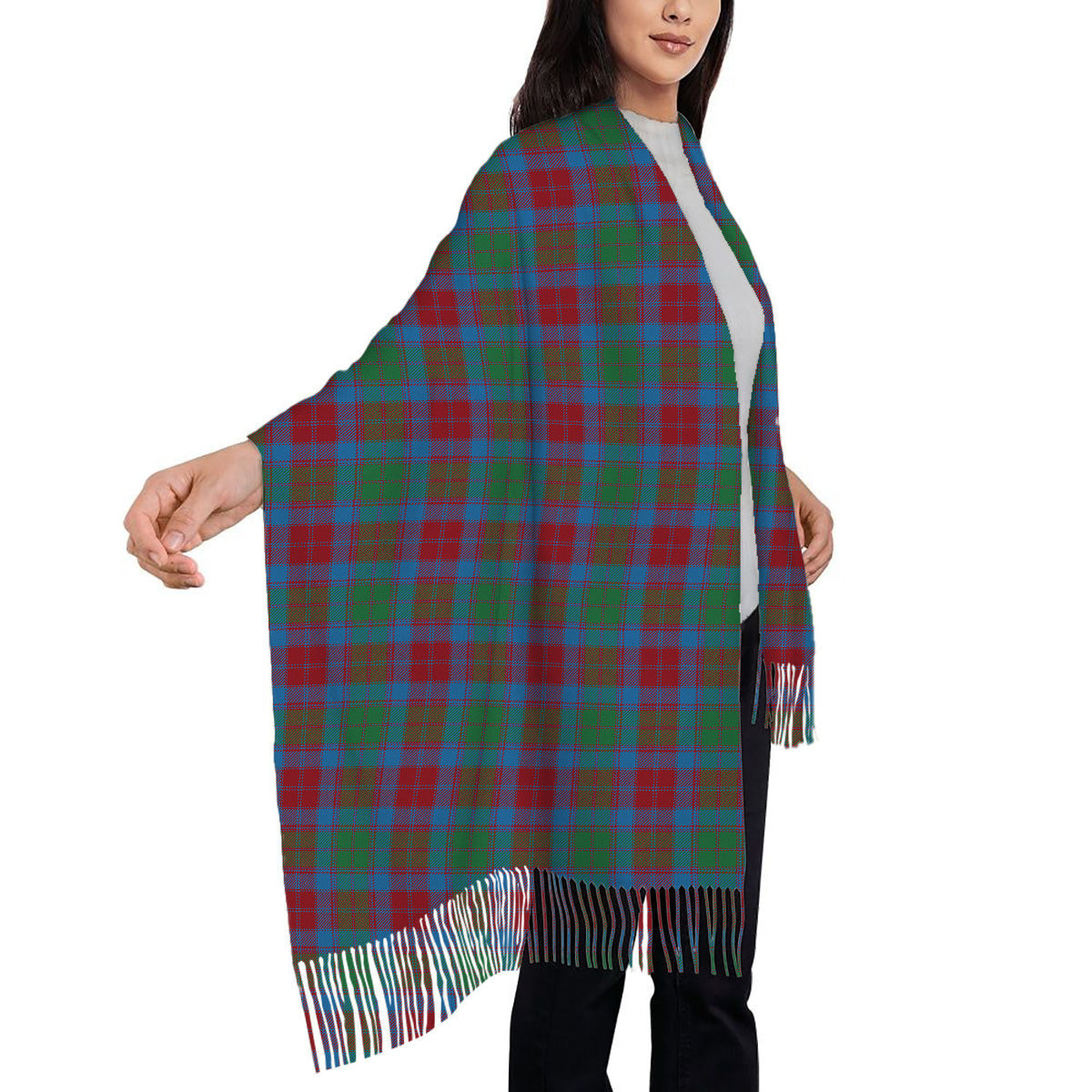 ScotsTee Shop Scottish Fraser of Altyre Ancient Solf Tartan Plaid Tassel Winter Scarf