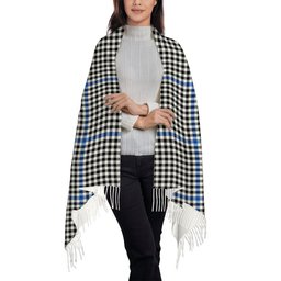ScotsTee Shop Scottish Gladstanes Modern Solf Tartan Plaid Tassel Winter Scarf