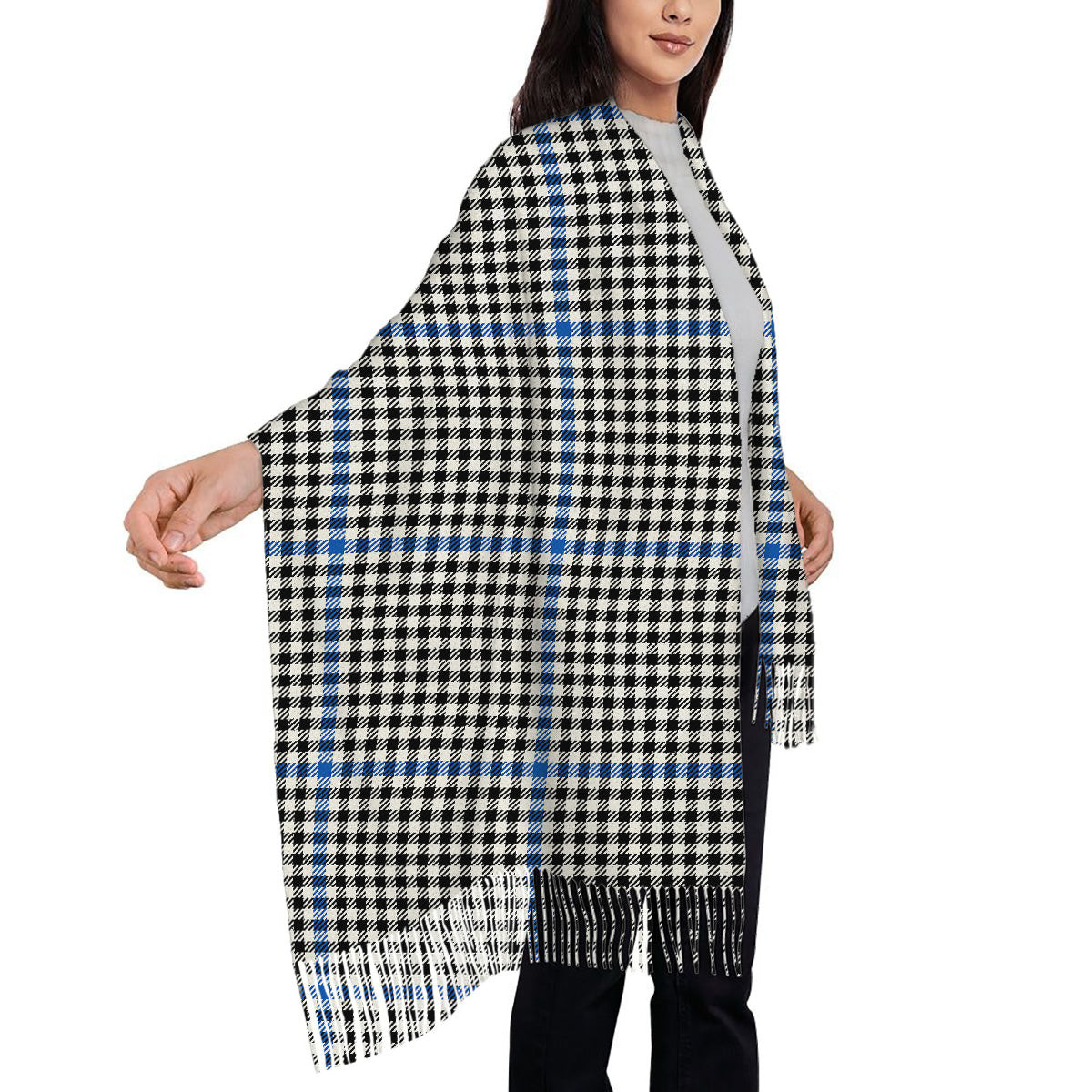 ScotsTee Shop Scottish Gladstanes Modern Solf Tartan Plaid Tassel Winter Scarf