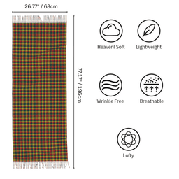 ScotsTee Shop Scottish Dundee 2003 Ancient Clan Solf Tartan Plaid Tassel Winter Scarf