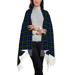 ScotsTee Shop Scottish McLeod of Harris Modern Solf Tartan Plaid Tassel Winter Scarf