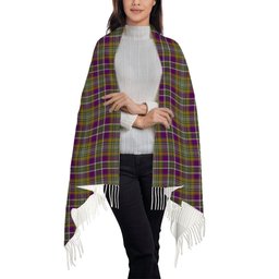 ScotsTee Shop Scottish Wexford County, Crest Range Solf Tartan Plaid Tassel Winter Scarf